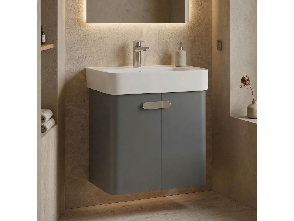 Mobile lavabo "Orbit 55" - 55 x 38 x 62 cm - Grigio