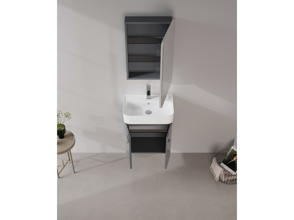 Mobile lavabo "Orbit 55" - 55 x 38 x 62 cm - Antracite