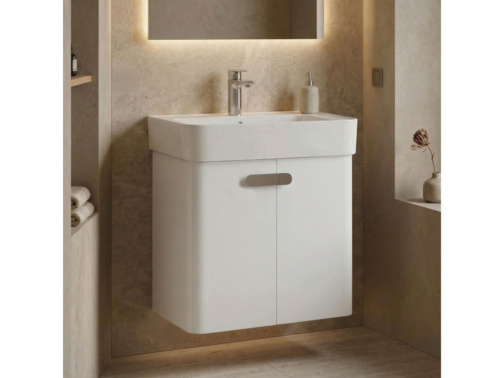 Mobile lavabo "Orbit 55" - 55 x 38 x 62 cm - Bianco