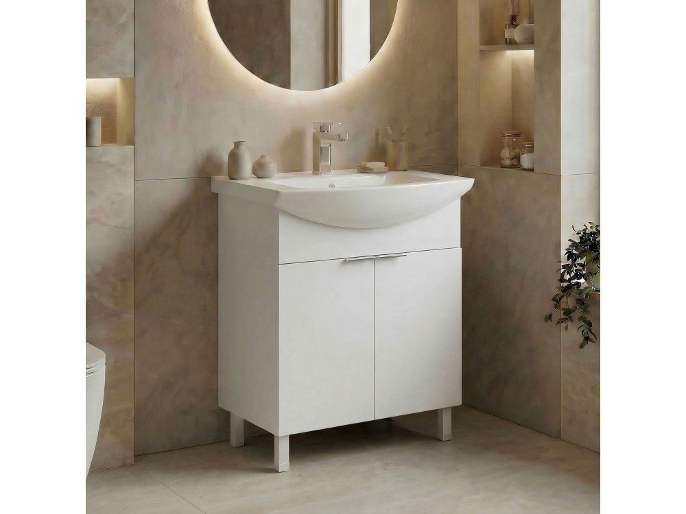 Mobile lavabo "Purus 65" - 65 x 50 x 83 cm - Bianco