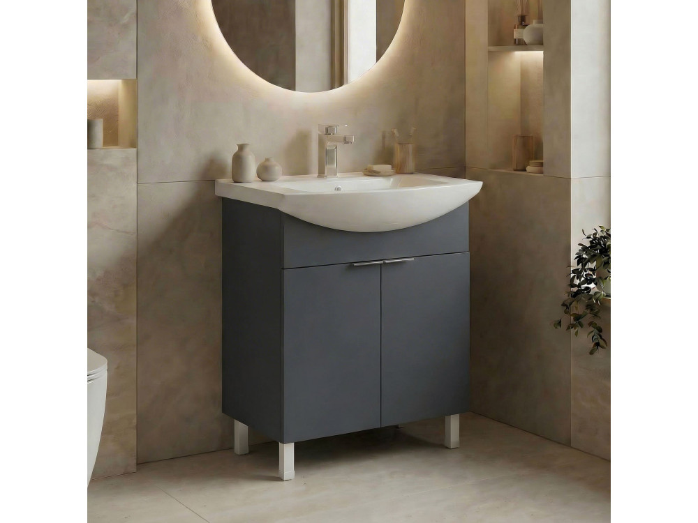 Mobile lavabo "Purus 65" - 65 x 50 x 83 cm - Antracite opaco