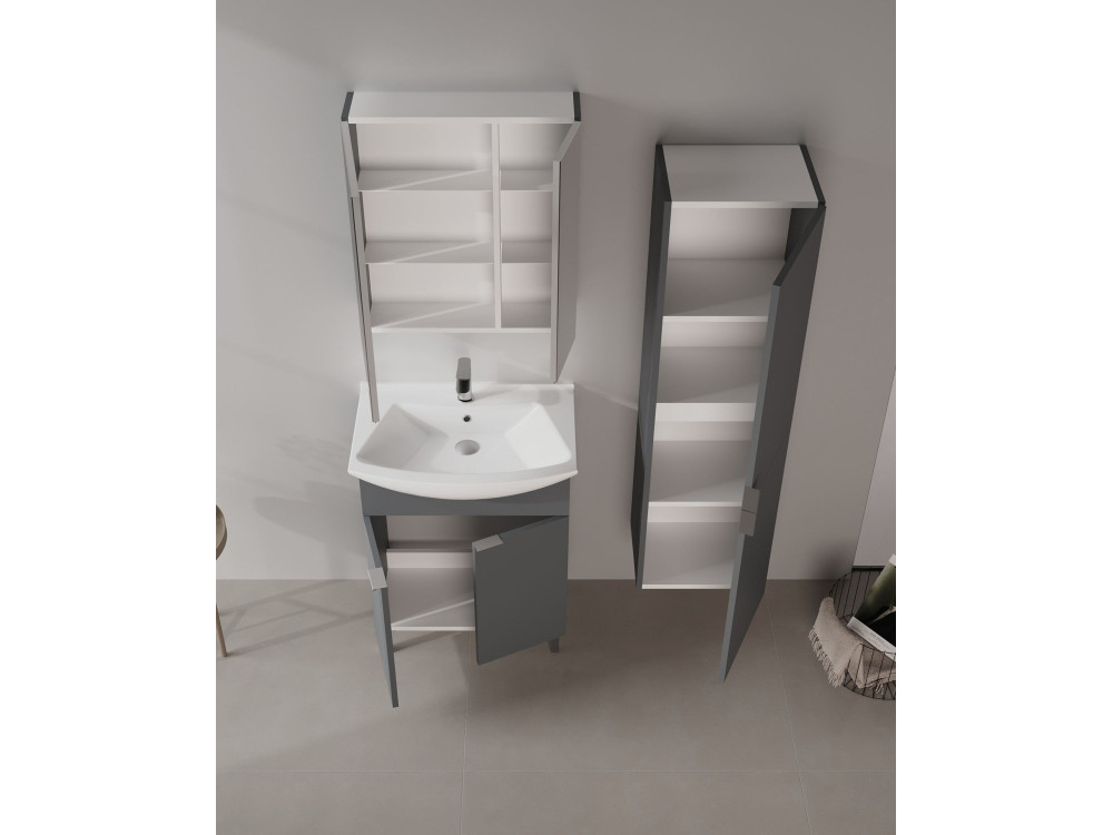 Mobile lavabo "Purus 65" - 65 x 50 x 83 cm - Antracite opaco