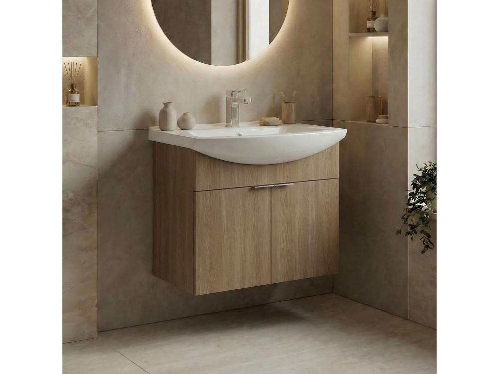 Mobile lavabo "Purus 65" - 65 x 50 x 58 cm - Rovere Sonomo