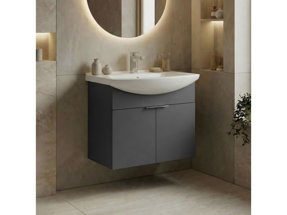 Mobile lavabo "Purus 65" - 65 x 50 x 58 cm - Antracite opaco