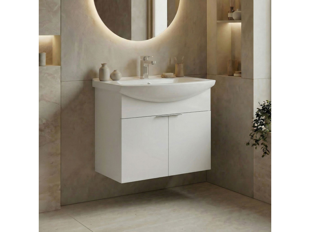 Mobile lavabo "Purus 65" - 65 x 50 x 58 cm - Bianco