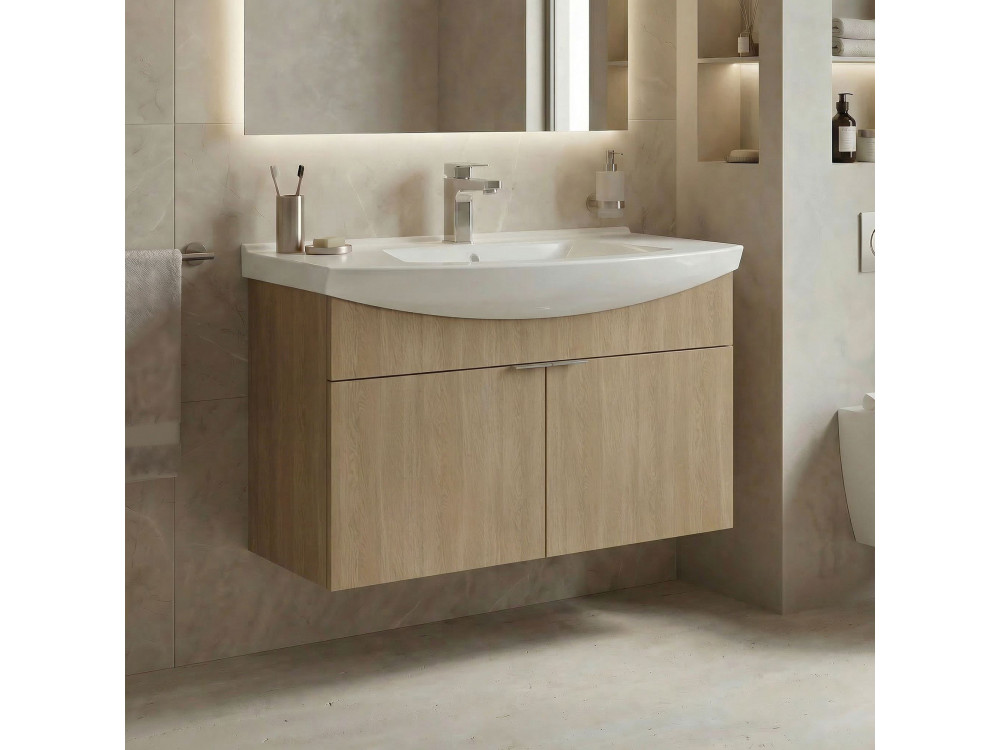 Mobile lavabo "Purus 80" - 80 x 50 x 58 cm - Rovere Sonomo