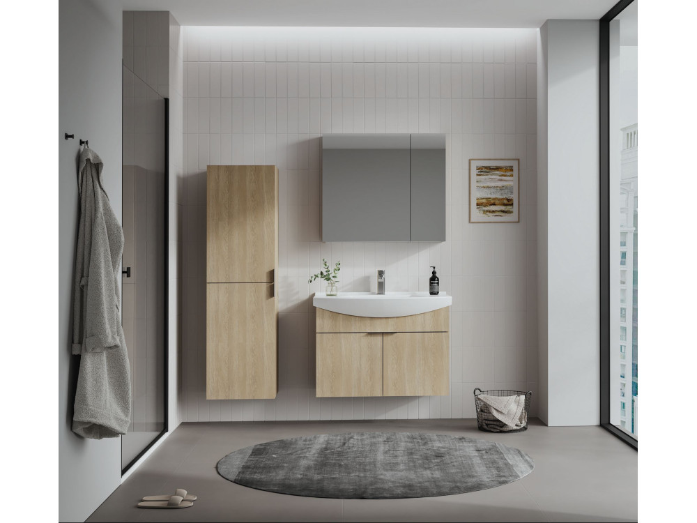 Mobile lavabo "Purus 80" - 80 x 50 x 58 cm - Rovere Sonomo