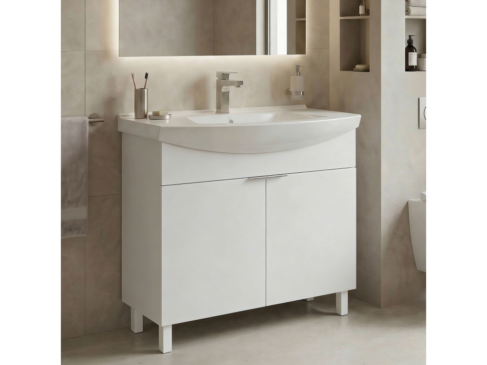 Mobile lavabo "Purus 80" - 80 x 50 x 83 cm - Bianco