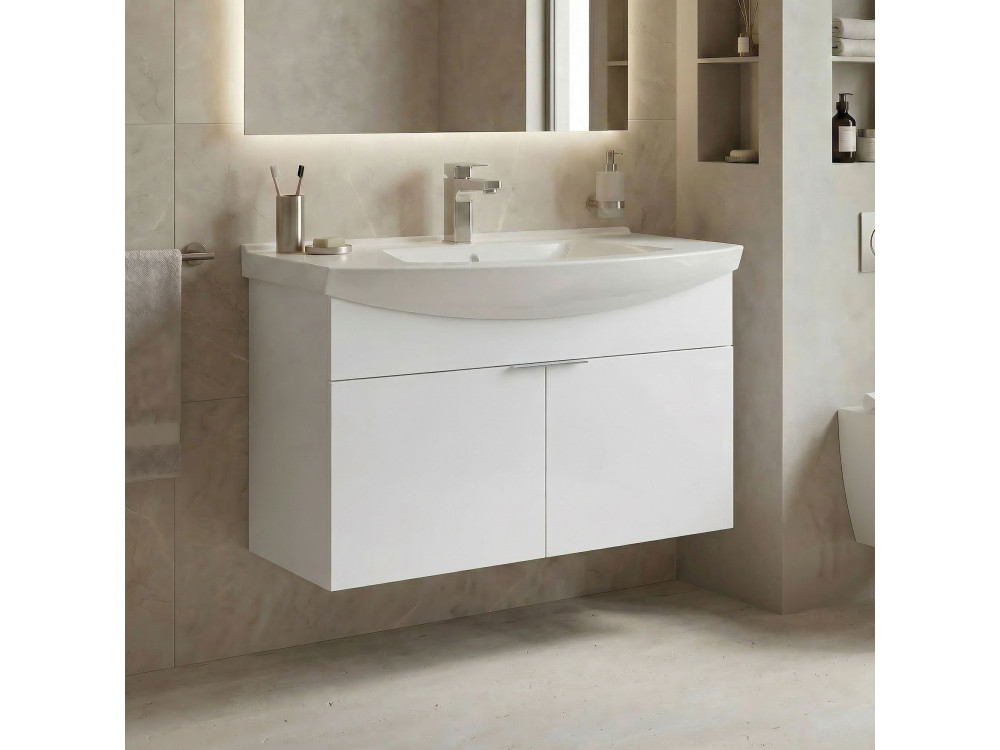 Mobile lavabo "Purus 80" - 80 x 50 x 58 cm - Bianco