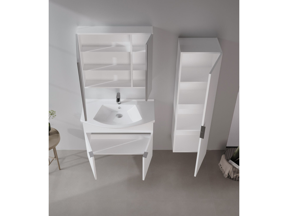 Mobile lavabo "Purus 80" - 80 x 50 x 58 cm - Bianco