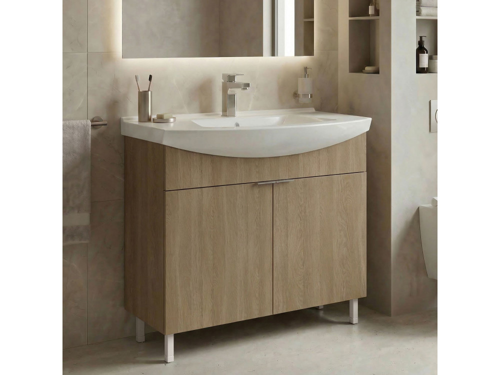 Mobile lavabo "Purus 80" - 80 x 50 x 83 cm - Rovere Sonomo