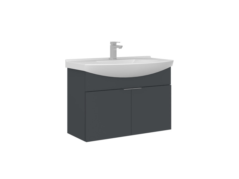 Mobile lavabo "Purus 80" - 80 x 50 x 58 cm - Antracite opaco