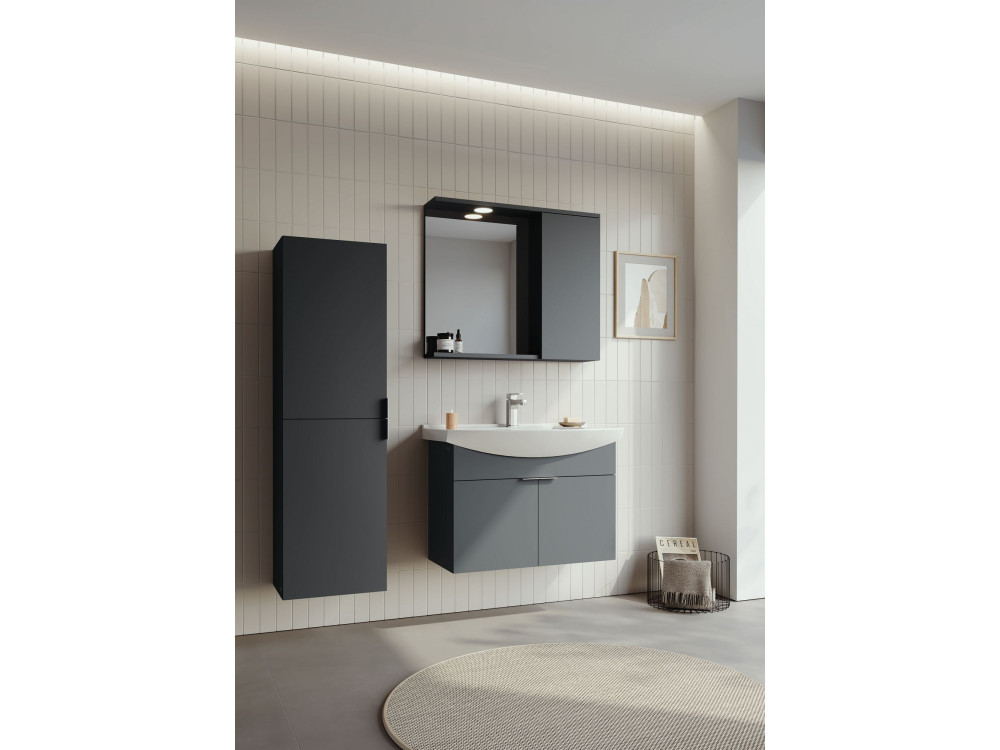 Mobile lavabo "Purus 80" - 80 x 50 x 58 cm - Antracite opaco