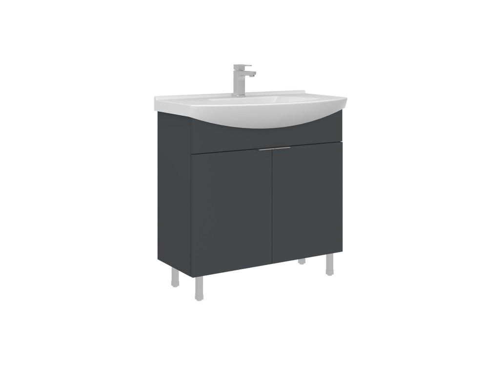 Mobile lavabo "Purus 80" - 80 x 50 x 83 cm - Antracite opaco