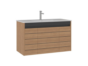 Mobile lavabo "Ricato 100" - 101 x 47 x 62 cm - Noce