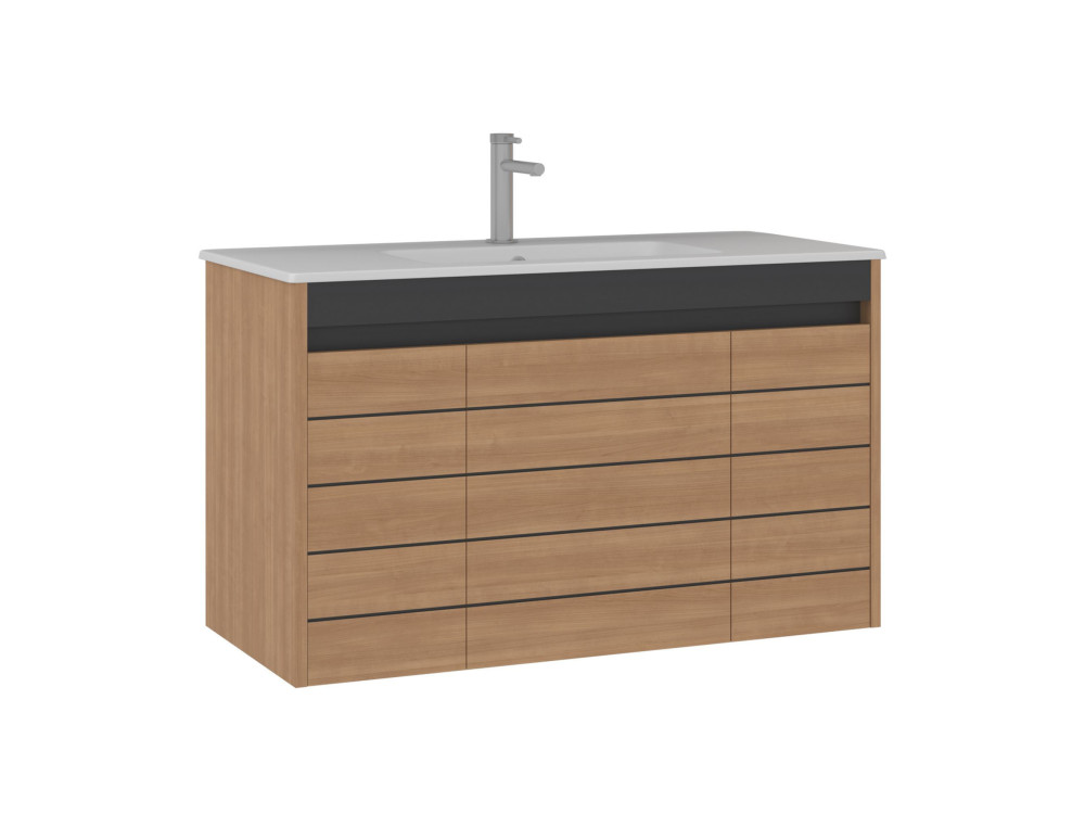 Mobile lavabo "Ricato 100" - 101 x 47 x 62 cm - Noce