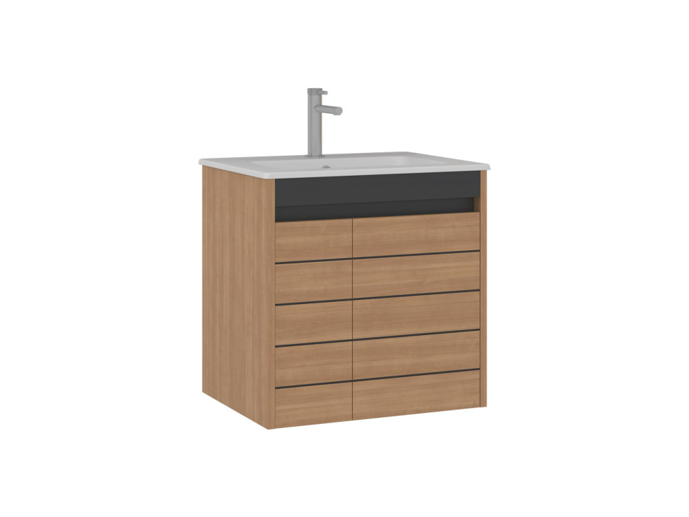 Mobile lavabo "Ricato 60" - 61 x 47 x 62 cm - Noce