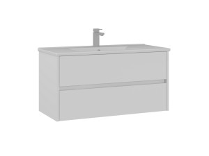Mobile lavabo "Side 100 v3" - 100 x 45 x 52 cm - Bianco opaco