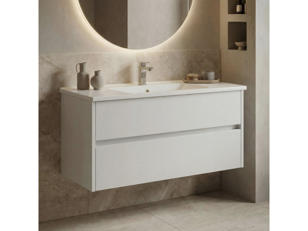 Mobile lavabo "Side 100 v3" - 100 x 45 x 52 cm - Bianco opaco