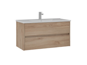 Mobile lavabo "Side 100 v3" - 100 x 45 x 52 cm - Rovere
