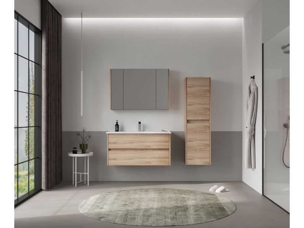 Mobile lavabo "Side 100 v3" - 100 x 45 x 52 cm - Rovere