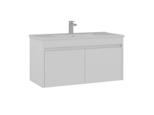 Mobile lavabo "Side 100 v3" - 100 x 45 x 52 cm - Bianco opaco