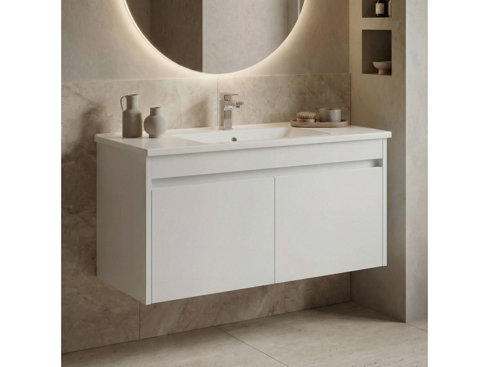 Mobile lavabo "Side 100 v3" - 100 x 45 x 52 cm - Bianco opaco