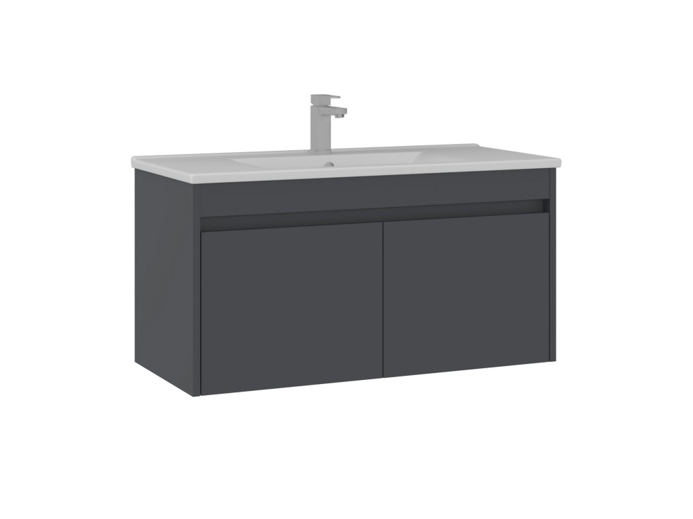 Mobile lavabo "Side 100 v3" - 100 x 45 x 52 cm - Antracite opaco