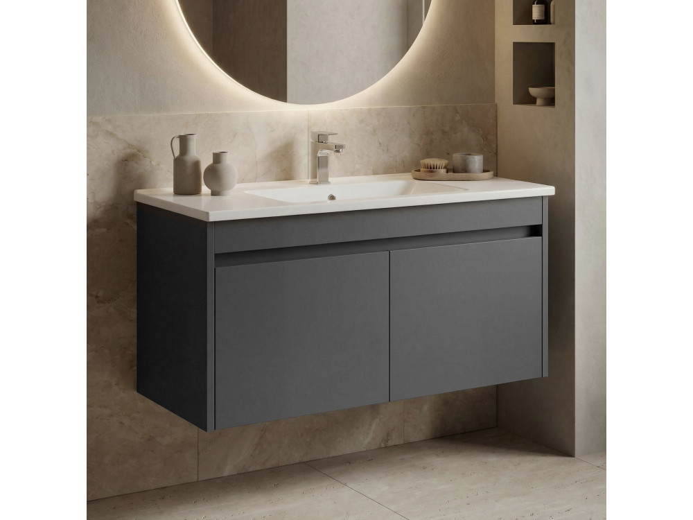 Mobile lavabo "Side 100 v3" - 100 x 45 x 52 cm - Antracite opaco