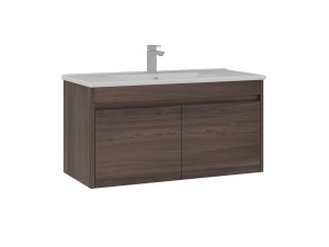 Mobile lavabo "Side 100 v3" - 100 x 45 x 52 cm - Noce scuro