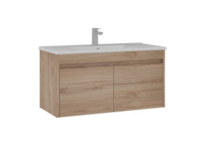 Mobile lavabo "Side 100 v3" - 100 x 45 x 52 cm - Rovere