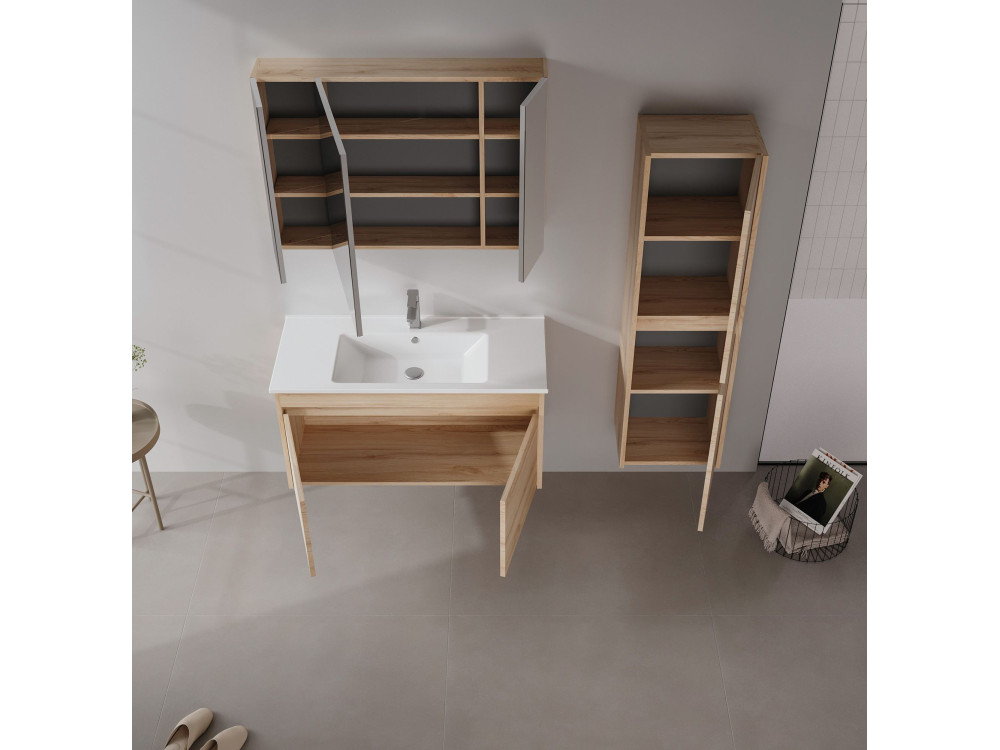 Mobile lavabo "Side 100 v3" - 100 x 45 x 52 cm - Rovere