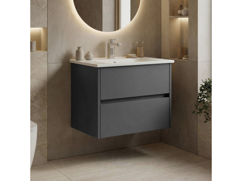 Mobile lavabo "Side 65 v2" - 65 x 45 x 52 cm - Antracite opaco