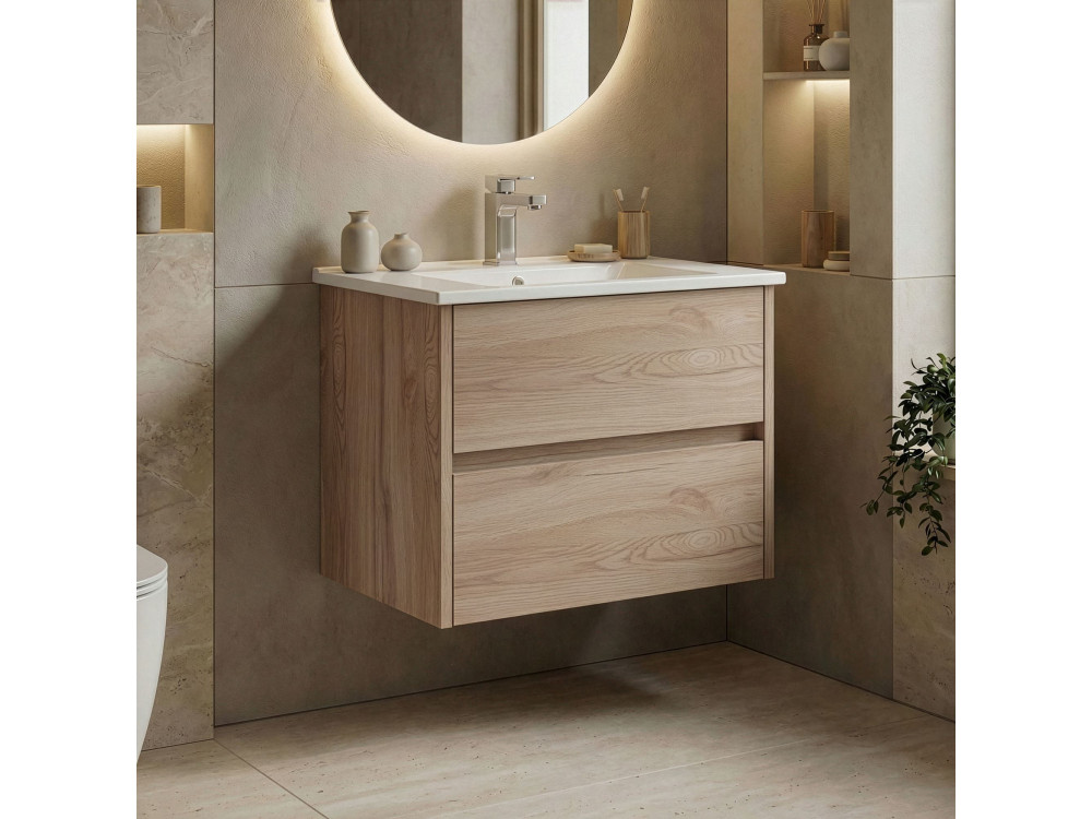 Mobile lavabo "Side 65 v2" - 65 x 45 x 52 cm - Rovere