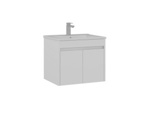 Mobile lavabo "Side 65 v2" - 65 x 45 x 52 cm - Bianco opaco