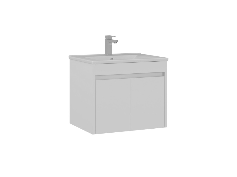 Mobile lavabo "Side 65 v2" - 65 x 45 x 52 cm - Bianco opaco