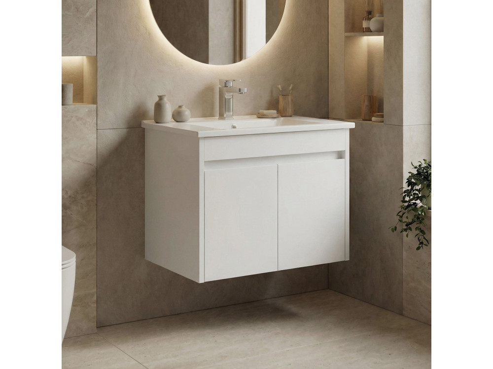Mobile lavabo "Side 65 v2" - 65 x 45 x 52 cm - Bianco opaco