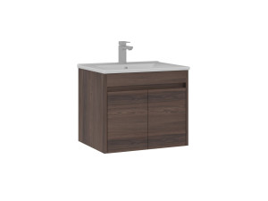 Mobile lavabo "Side 65 v2" - 65 x 45 x 52 cm - Noce scuro