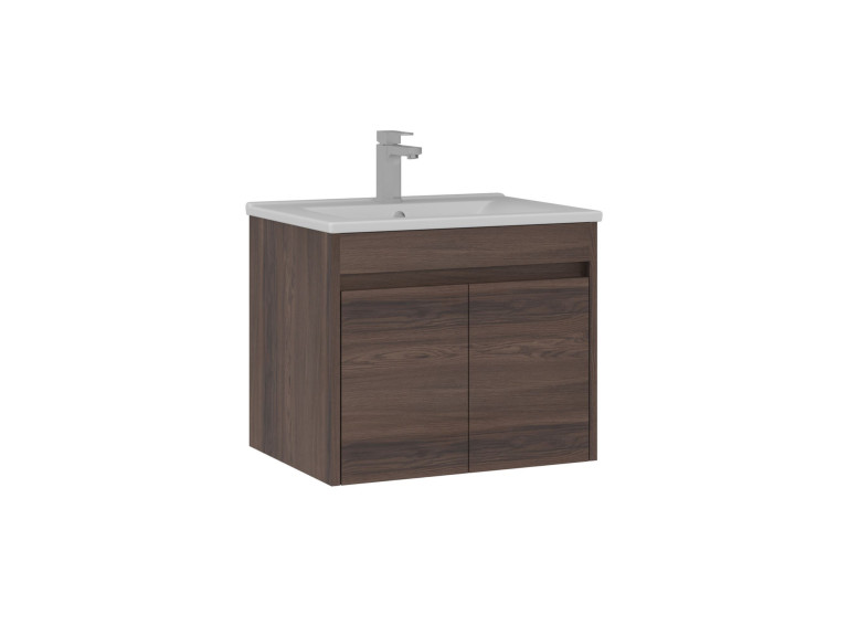 Mobile lavabo "Side 65 v2" - 65 x 45 x 52 cm - Noce scuro