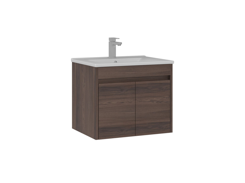 Mobile lavabo "Side 65 v2" - 65 x 45 x 52 cm - Noce scuro