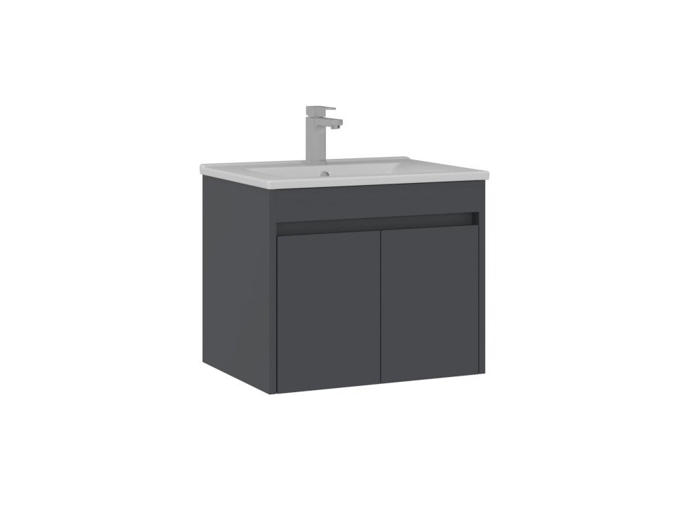 Mobile lavabo "Side 65 v2" - 65 x 45 x 52 cm - Antracite opaco
