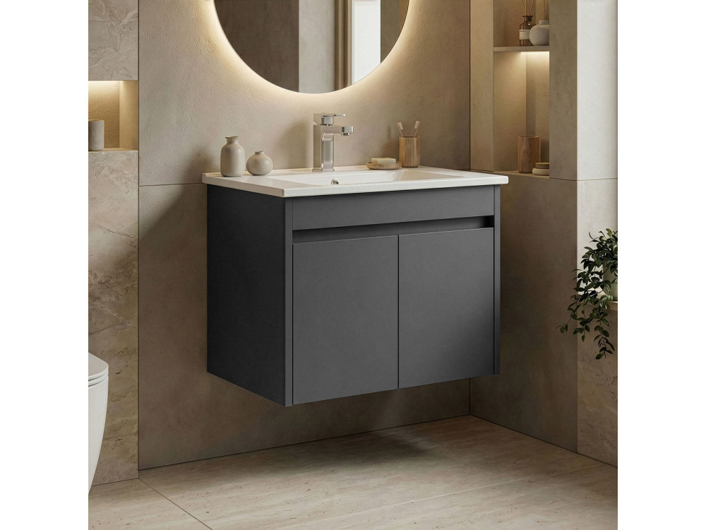 Mobile lavabo "Side 65 v2" - 65 x 45 x 52 cm - Antracite opaco