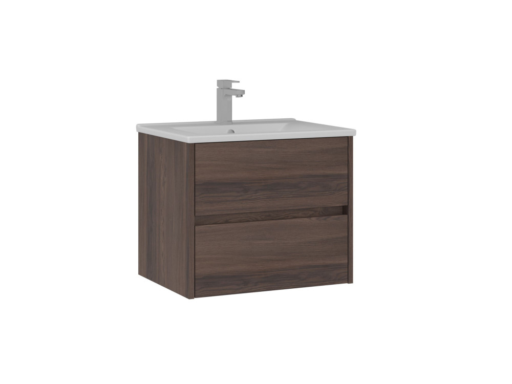 Mobile lavabo "Side 65 v2" - 65 x 45 x 52 cm - Noce scuro