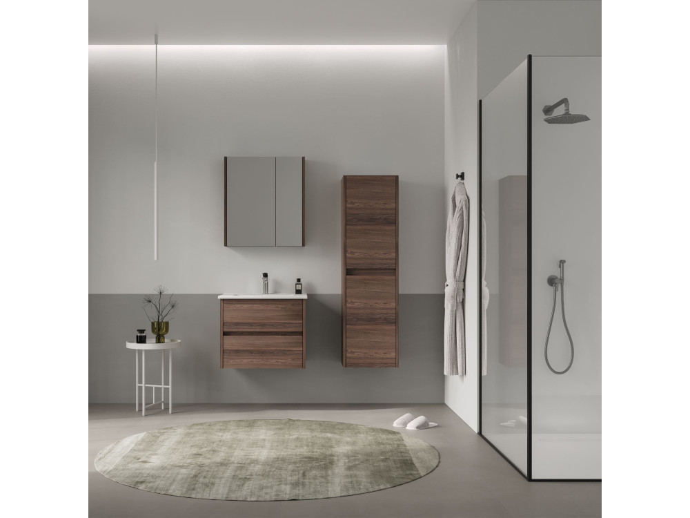 Mobile lavabo "Side 65 v2" - 65 x 45 x 52 cm - Noce scuro