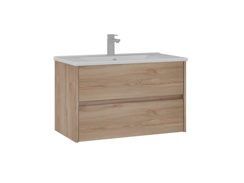 Mobile lavabo "Side 85 v2" - 85 x 45 x 52 cm - Rovere