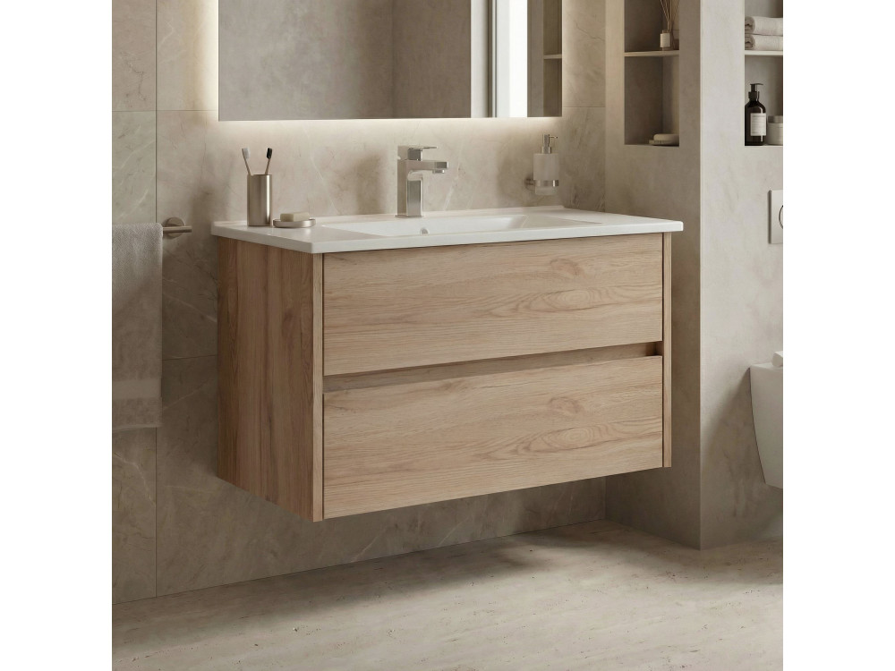 Mobile lavabo "Side 85 v2" - 85 x 45 x 52 cm - Rovere