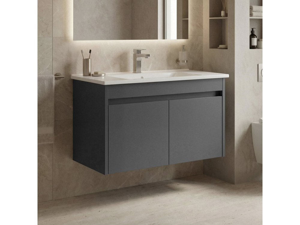 Mobile lavabo "Side 85 v2" - 85 x 45 x 52 cm - Antracite opaco