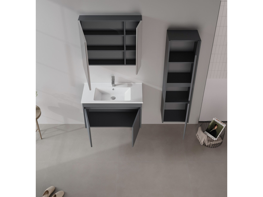 Mobile lavabo "Side 85 v2" - 85 x 45 x 52 cm - Antracite opaco