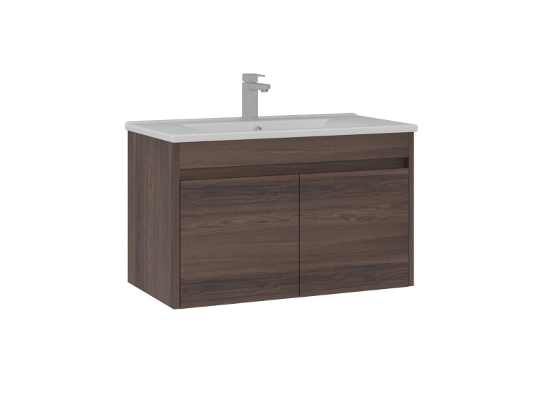 Mobile lavabo "Side 85 v2" - 85 x 45 x 52 cm - Noce scuro