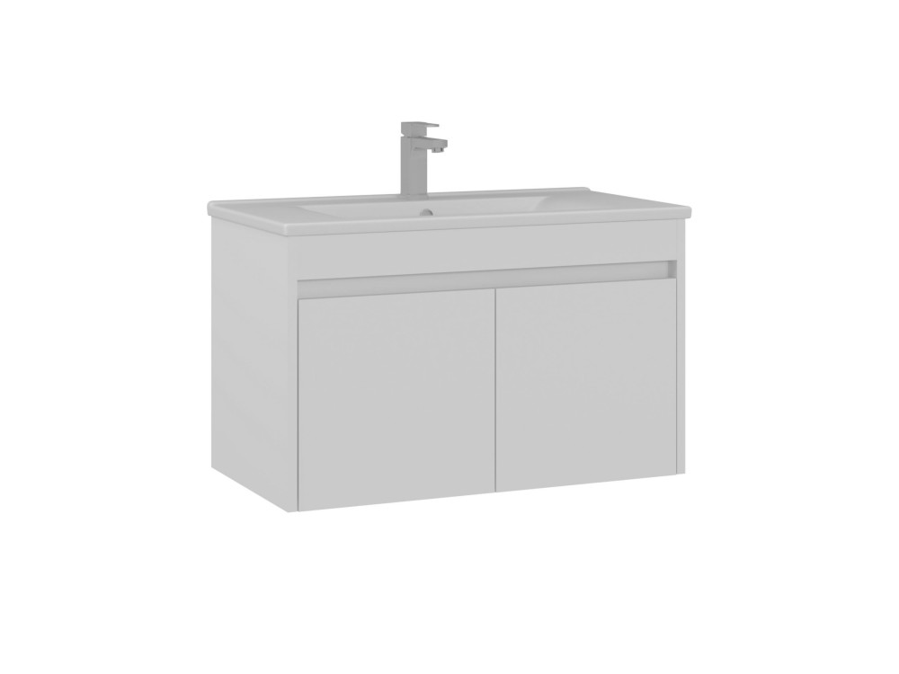 Mobile lavabo "Side 85 v2" - 85 x 45 x 52 cm - Bianco opaco